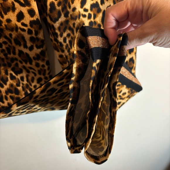 JOSEPH RIBKOFF Sz 8 Pull On Trouser Pants Leopard Print Metallic Stripe NEW - Picture 5 of 10
